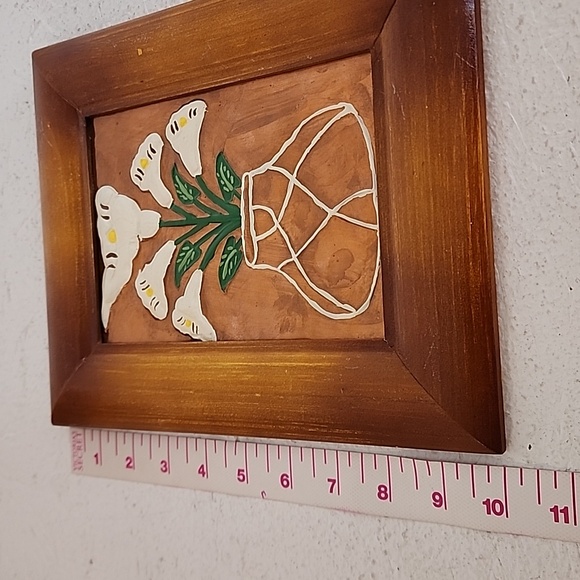 Vintage Copper Art Floral  Wall Art Set - Picture 7 of 7